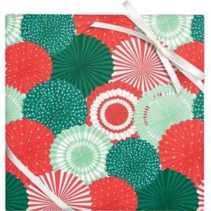 Christmas Paper Fans Wrapping Paper