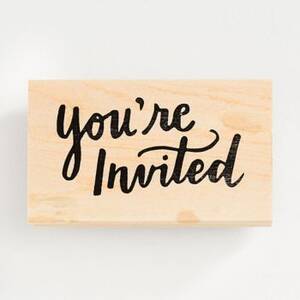 You're Invited Rubber Stamp