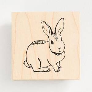 Bunny Sitting Rubber Stamp