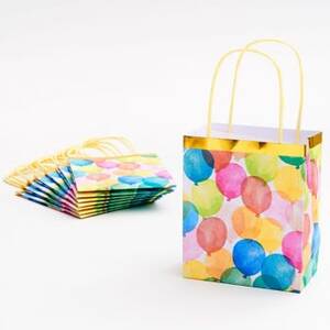 Watercolor Balloons Favor Bags