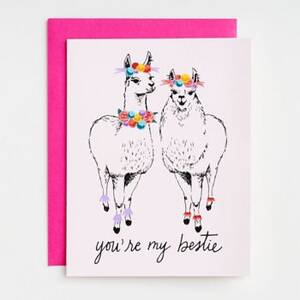 Llama Besties Greeting Card