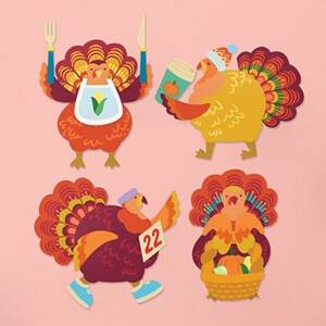 Turkey Day Character Thanksgiving Craft Kit
