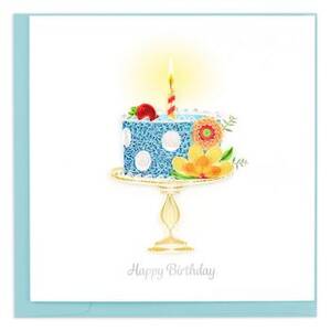 Quilling Whimsical Cake Birthday Card