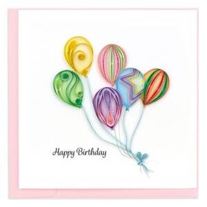 Quilling Colorful Balloon Birthday Card