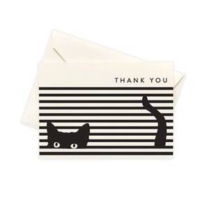 Cat Stripes Thank You Card Set