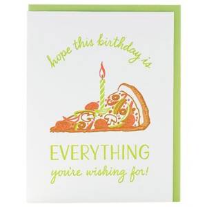 Everything Pizza Birthday Card