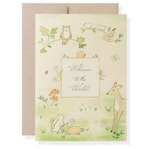 Woodland Animals Welcome Baby Card