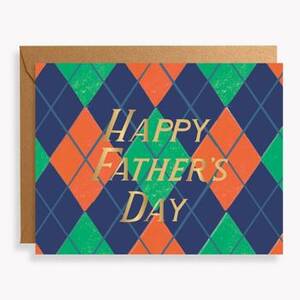 Argyle Happy Father's Day Card