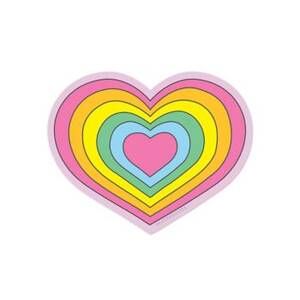 Rainbow Heart Vinyl Sticker