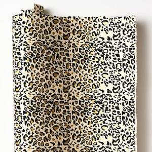 Gold Foil Cheetah Print On Cream Handmade Paper