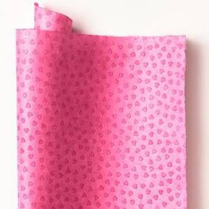 Embossed Heart On Pink Handmade Paper