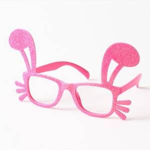 Pink Bunny Glitter Glasses