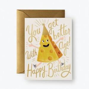 Better With Age Cheese Birthday Card