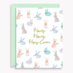 Hippity Hoppity Bunnies Easter Card