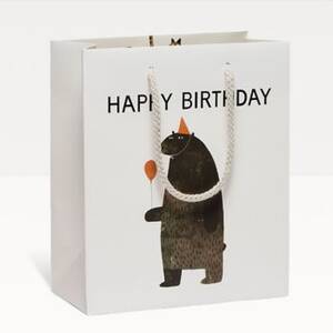 Happy Birthday Bear Medium Gift Bag