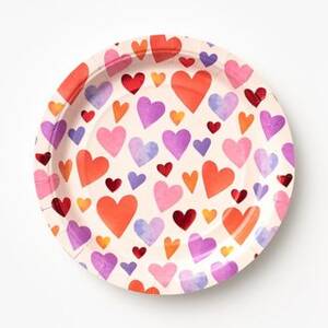Painted Hearts Cocktail Plates