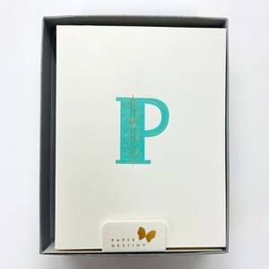 Monogram Letterpress P Stationery Set