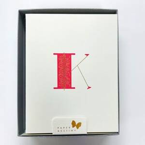 Monogram Letterpress K Stationery Set