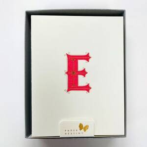 Monogram Letterpress E Stationery Set