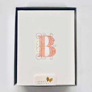 Monogram Letterpress B Stationery Set