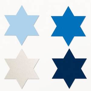 Assorted Festive Hanukkah Star 5.5" Cards