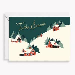 Cozy Cabins Holiday Card Set