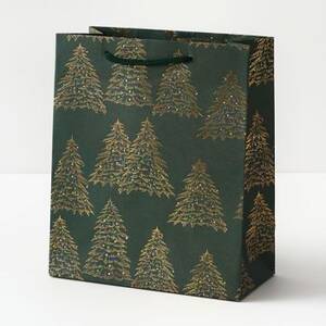 Gold Christmas Tree Medium Gift Bag