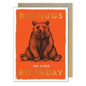 Big Hugs Bear Birthday Card
