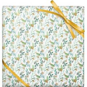 Pinecone Greenery Stone Wrapping Paper