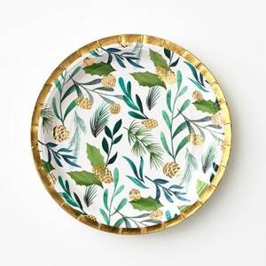 Pinecone Greenery Cocktail Plates