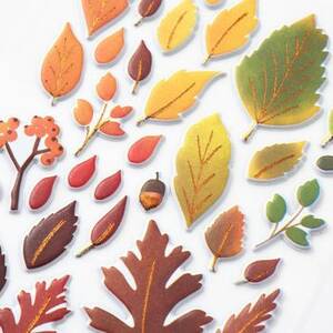 Autumnal Leaves & Acorn Stickers