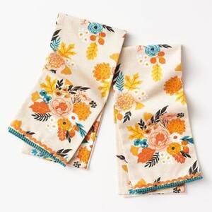 Fall Floral Tea Towels