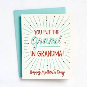 Grand in Grandma Letterpress Card