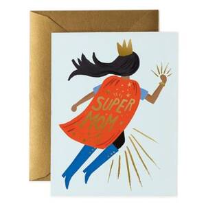 Blue Super Mom Mother's Day Card