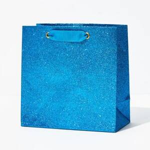 Turquoise Glitter Medium Gift Bag