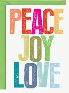 Peace Joy Love Brights Holiday Card Set