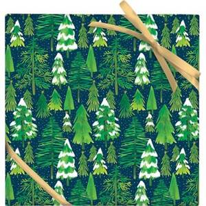 Snowy Trees Wrapping Paper