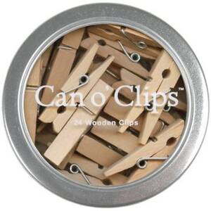 Mini Wooden Clips Tin