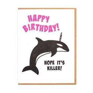 Killer Whale Birthday Card