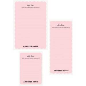 Shit List Mixed Personalized Note Pads