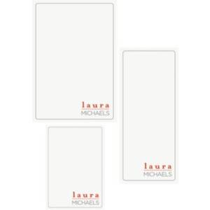 Minimalist Persimmon Mixed Personalized Note Pads