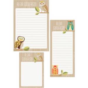 Owls Mixed Personalized Note Pads