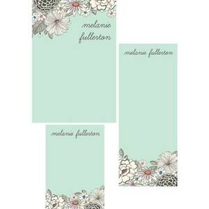 Sketch Flower Mixed Personalized Note Pads