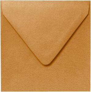 5.75" Square Antique Gold Envelopes