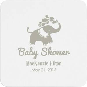 Elephants Baby Shower Custom Coasters