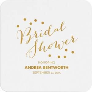 Bridal Shower Confetti Custom Coasters