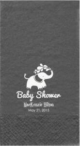Elephants Baby Shower Custom Guest Napkins