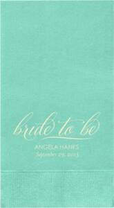 Bride To Be Custom Guest Napkins