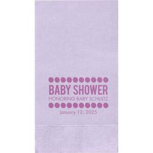Baby Shower Dots Custom Guest Napkins