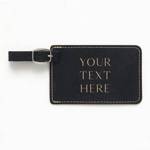 Your Text Here Black Luggage Tag